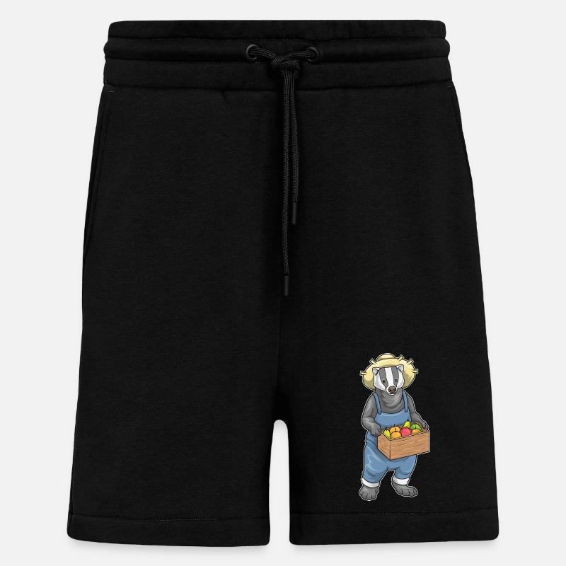 Badger Farmer Fruit - Short bio décontracté fabriqué en UE - SOLID BLACK