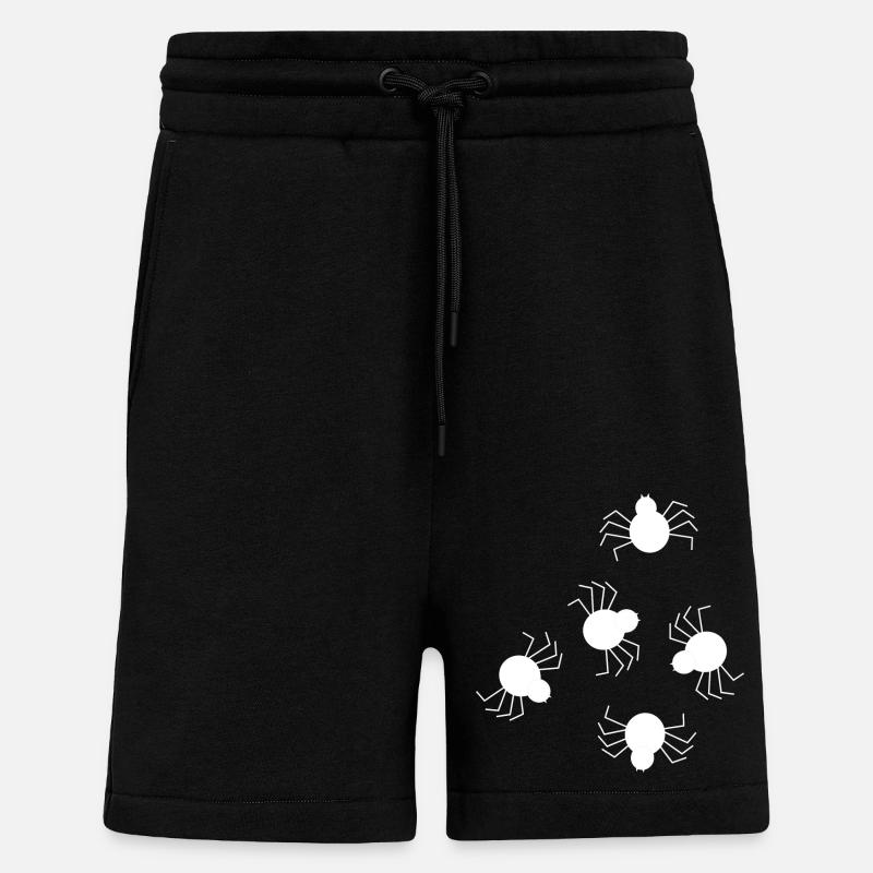 Blanc araignée - Short bio décontracté fabriqué en UE - SOLID BLACK