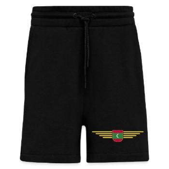 Maldives Fans: Exclusive Shirts - Shorts - made by SPREAD - SOLID BLACK - Front