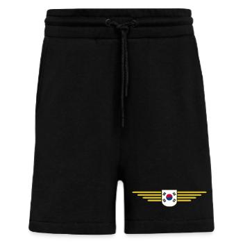 J’aime la Corée du Sud Design T-shirt Outfit - Short bio décontracté fabriqué en UE - SOLID BLACK - Devant
