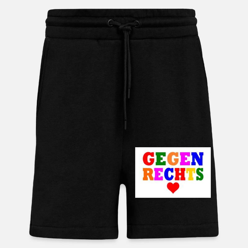 Gegen rechts - Shorts - made by SPREAD - SOLID BLACK
