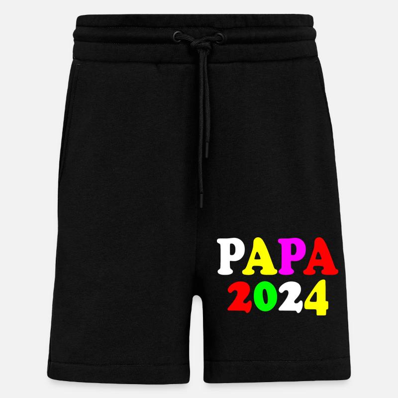 Papa 2024 - Short bio décontracté fabriqué en UE - SOLID BLACK