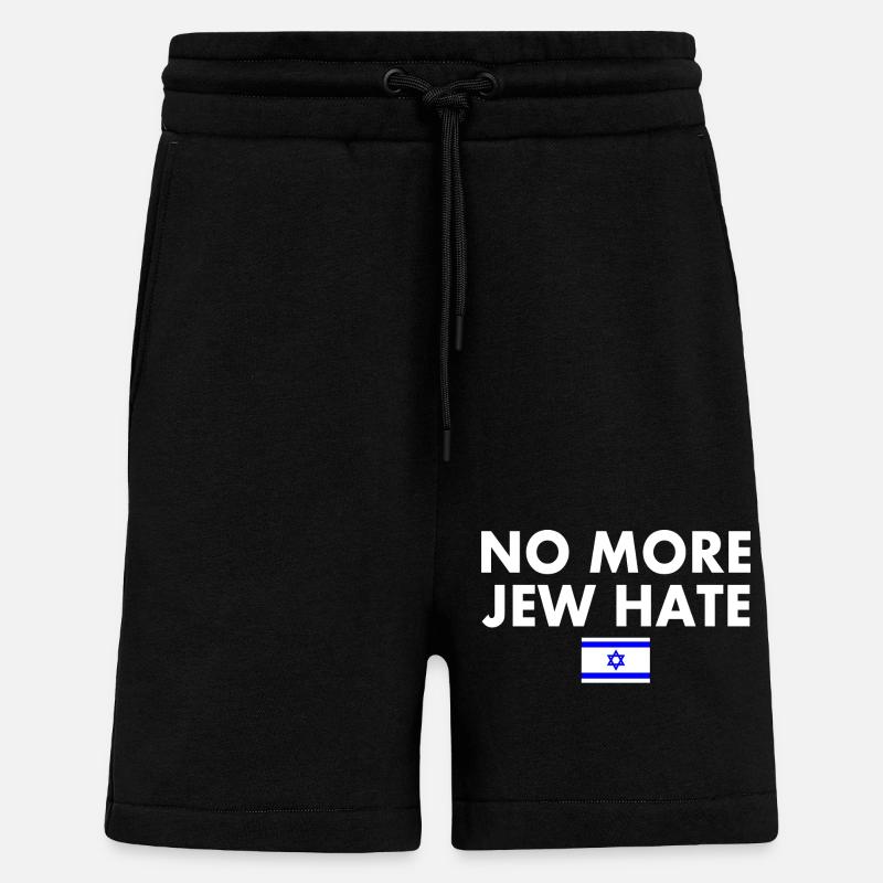 No more jew hate - Short bio décontracté fabriqué en UE - SOLID BLACK