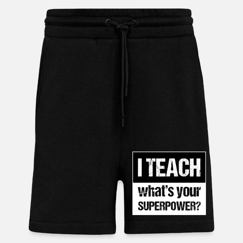 Et enseigner - Short bio décontracté fabriqué en UE - SOLID BLACK