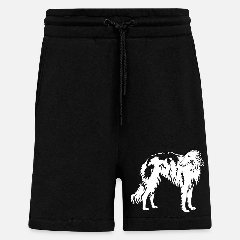 Borzoi "Black Edition" - Short bio décontracté fabriqué en UE - SOLID BLACK