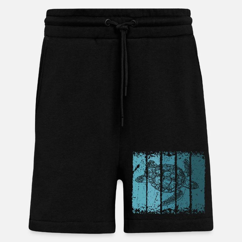 turtle - Shorts - made by SPREAD - SOLID BLACK