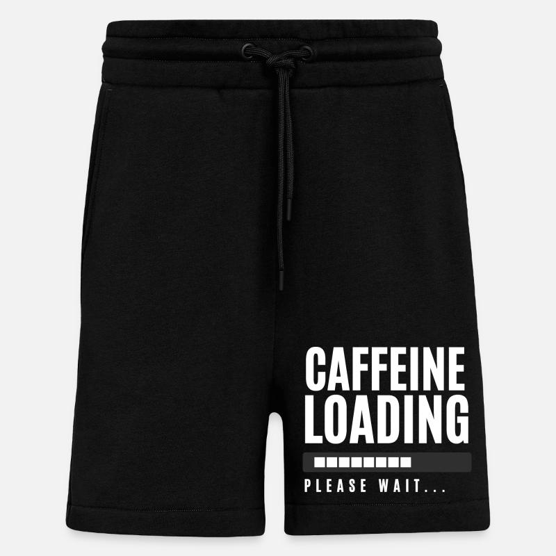 Koffein laden Bitte warten - Shorts - made by SPREAD - SOLID BLACK