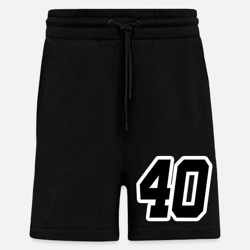 Nummer vierzig 40 - Shorts - made by SPREAD - SOLID BLACK