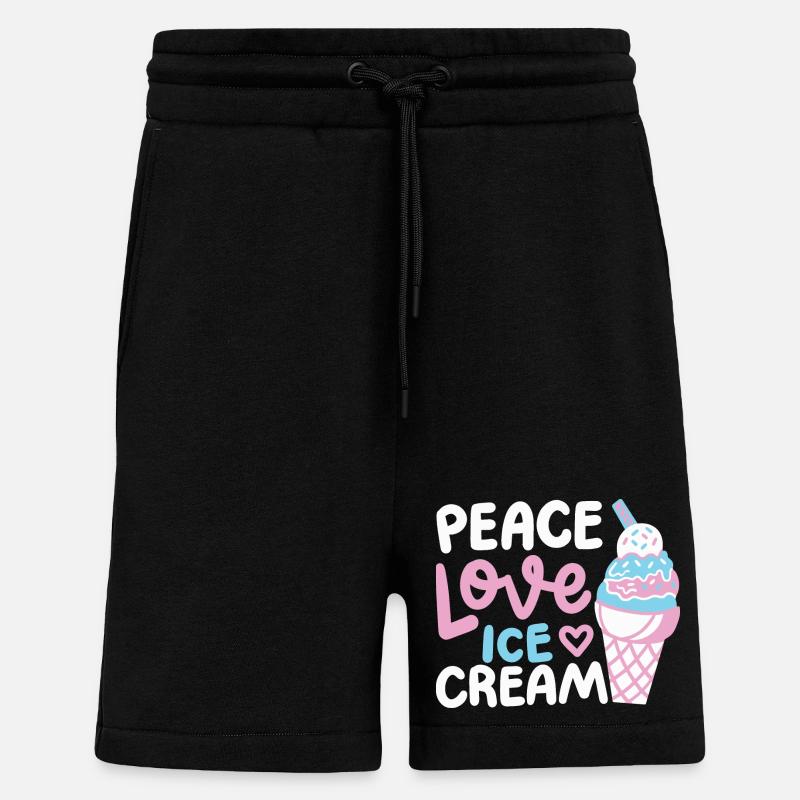 Eiscreme Eisliebhaber - Shorts - made by SPREAD - SOLID BLACK