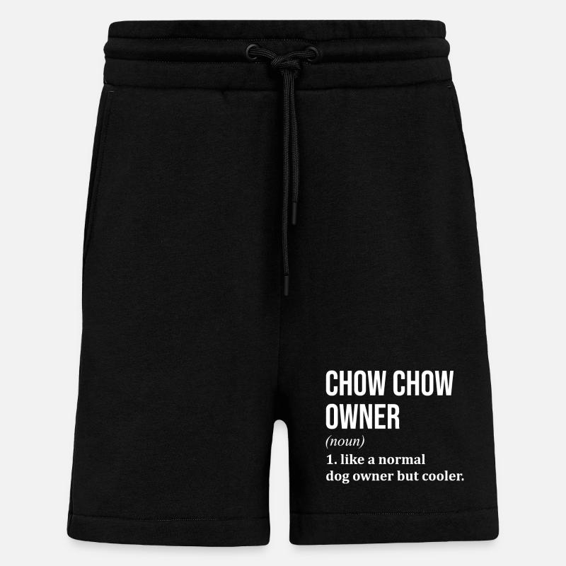 Chow Chow - Short bio décontracté fabriqué en UE - SOLID BLACK