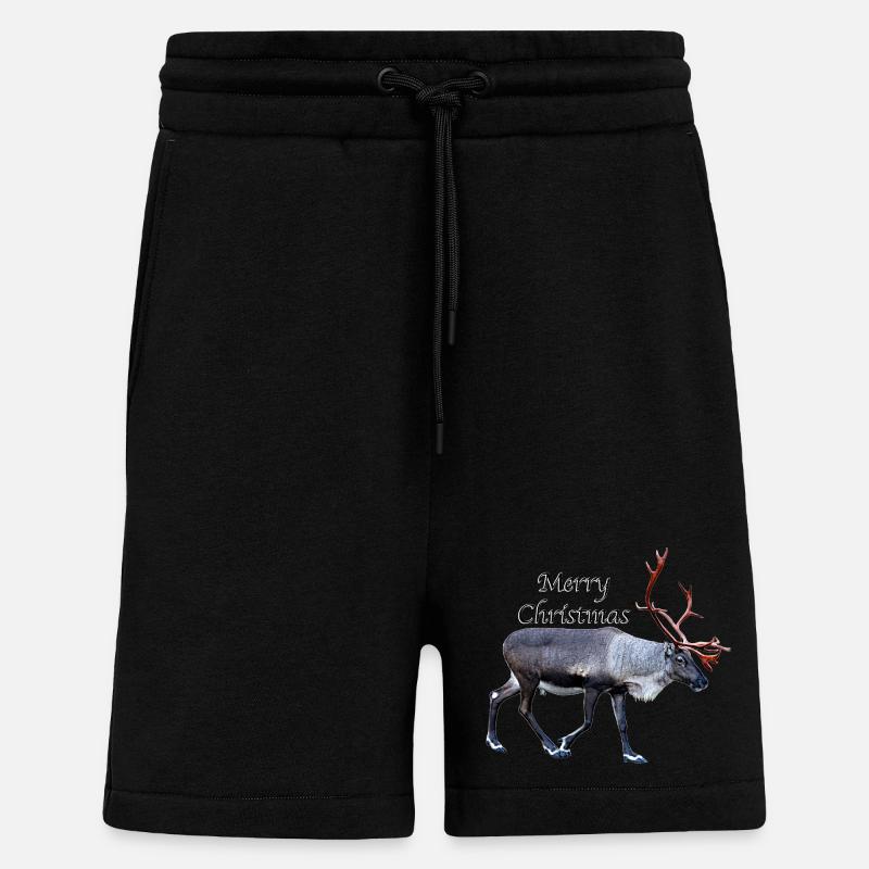 Joyeux Noël - Short bio décontracté fabriqué en UE - SOLID BLACK
