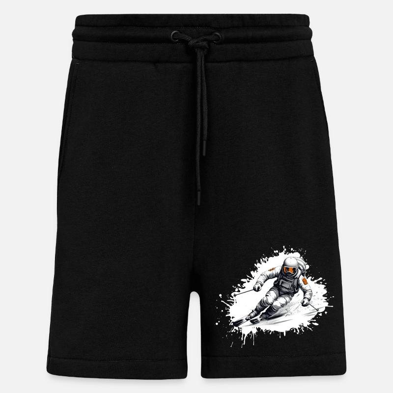 Astronaut Ski Skiing - Shorts - made by SPREAD - SOLID BLACK