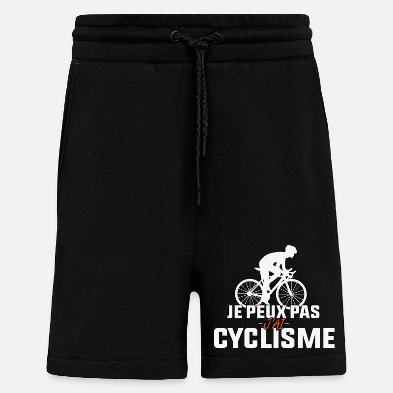 Je Peux Pas J'ai Cyclisme - Short bio décontracté fabriqué en UE - SOLID BLACK
