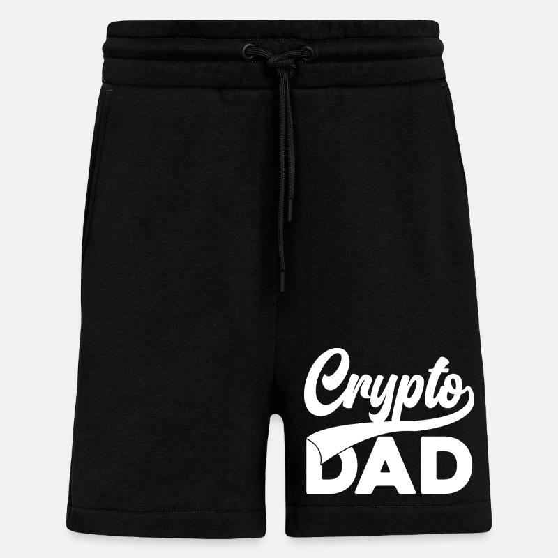 Crypto Dad Script Logo - Short bio décontracté fabriqué en UE - SOLID BLACK