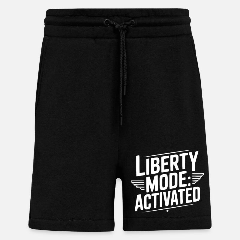 Mode Liberté : Activé - Short bio décontracté fabriqué en UE - SOLID BLACK