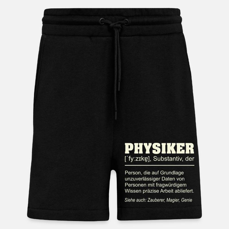 Physiker Definition – Lustiges Geschenk Design - Shorts - made by SPREAD - SOLID BLACK