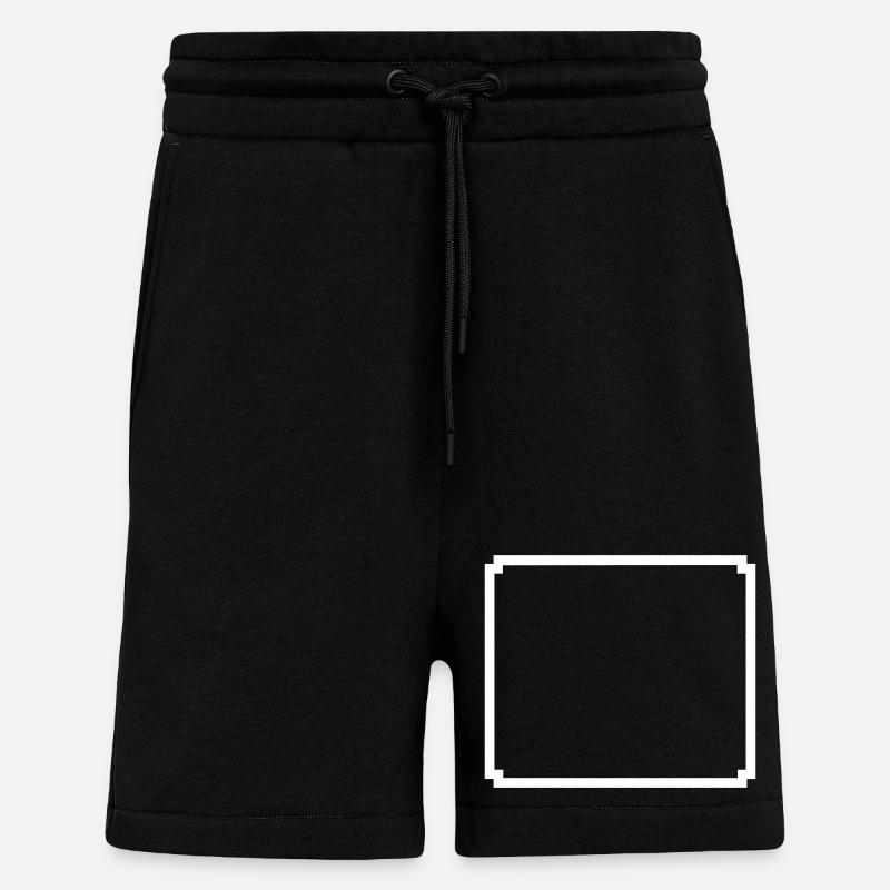 Pixel Rahmen 8-Bit Textfeld - Shorts - made by SPREAD - SOLID BLACK