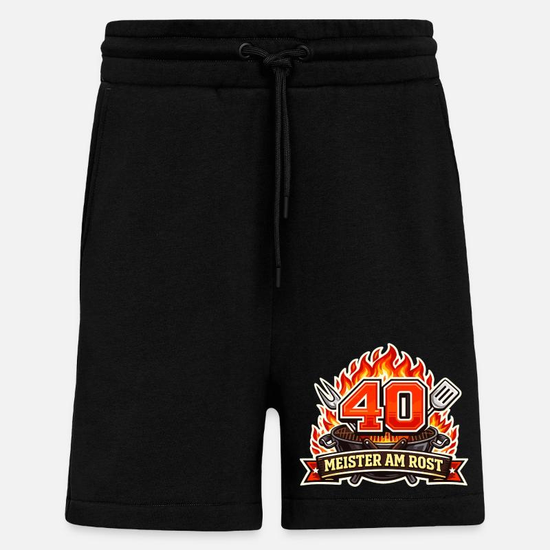 40 Master on the grill - Shorts - made by SPREAD - SOLID BLACK