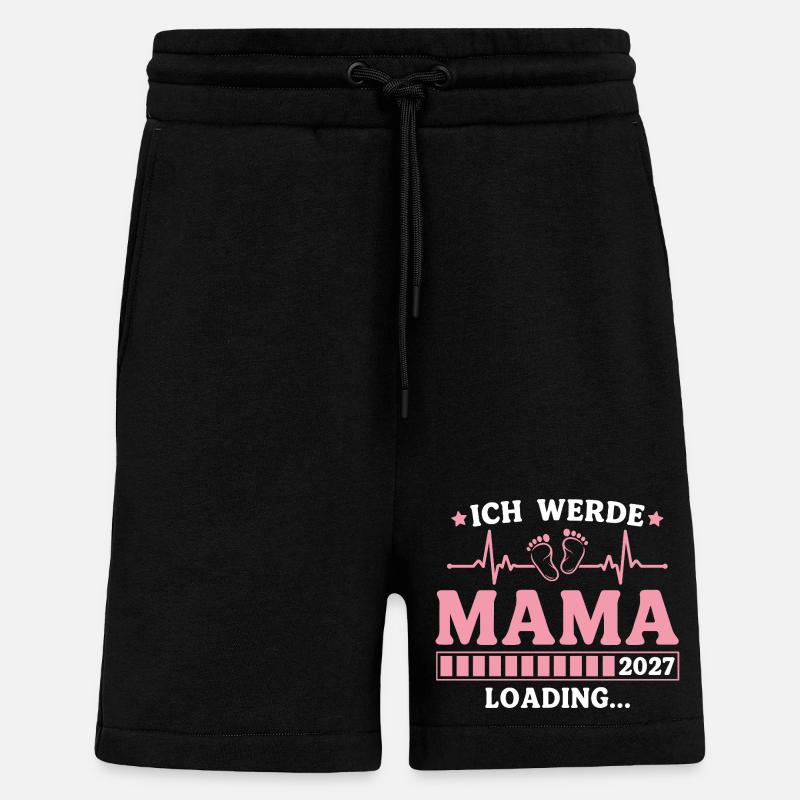 Ich werde Mama 2027 – Werdende Mutter - Shorts - made by SPREAD - SOLID BLACK