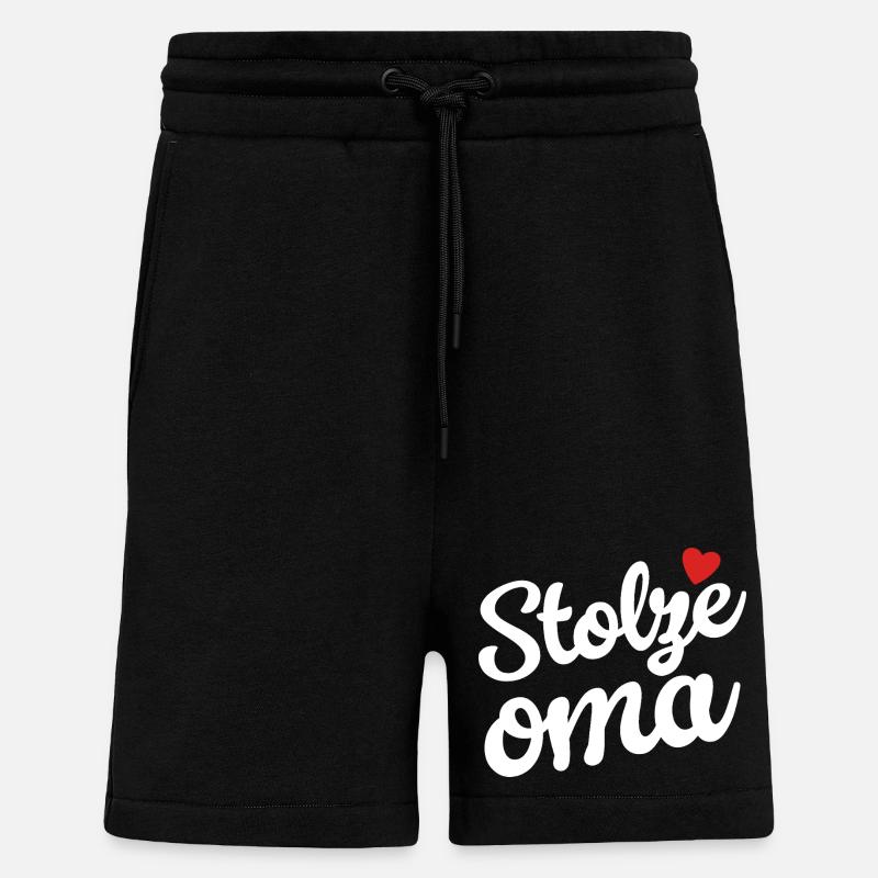 Fière grand-mère - Short bio décontracté fabriqué en UE - SOLID BLACK