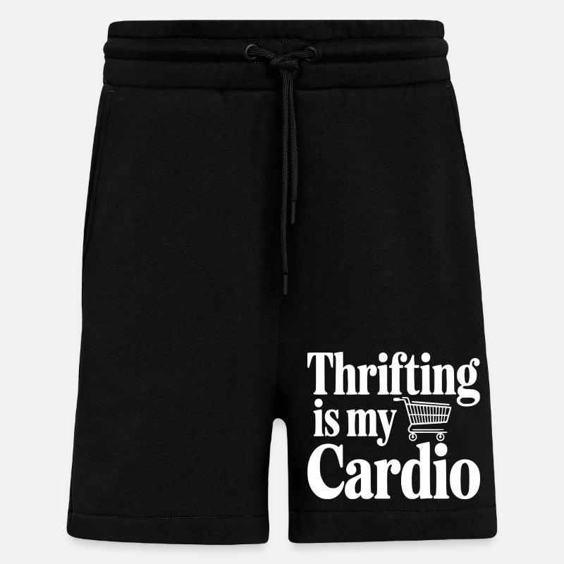 Thrifling ist mein Cardio - Shorts - made by SPREAD - SOLID BLACK