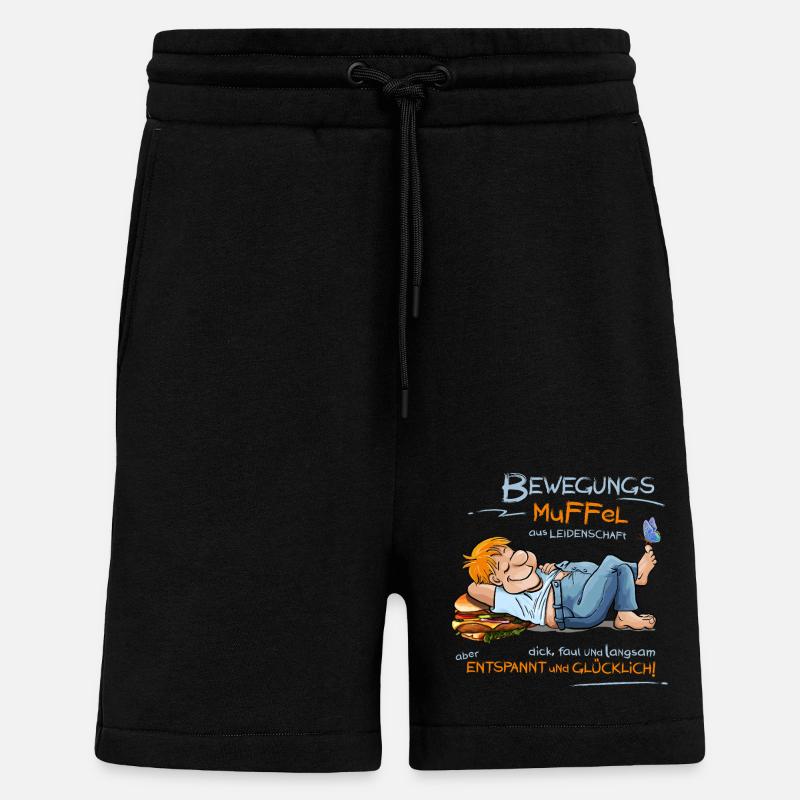 Patates de canapé - Short bio décontracté fabriqué en UE - SOLID BLACK
