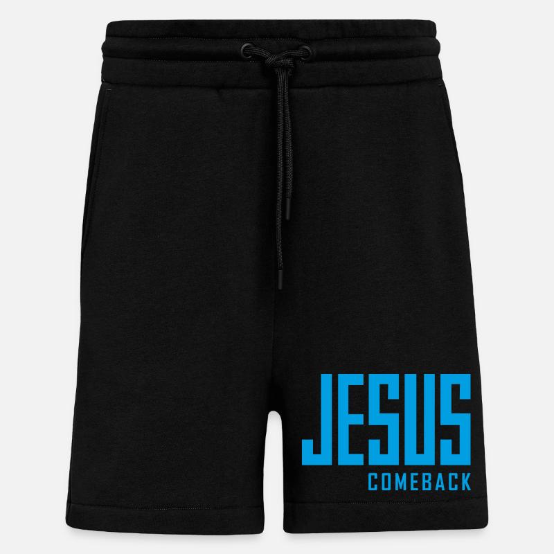 Jesus Comeback – Dein Glaubens-Statement! - Shorts - made by SPREAD - SOLID BLACK