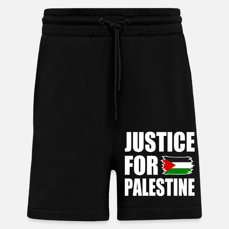 Justice for palestine - Shorts - made by SPREAD - SOLID BLACK