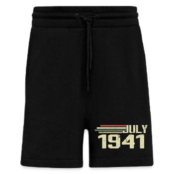 Birthday July 1941 Year 1941 July Year 1941 - Shorts - made by SPREAD - SOLID BLACK - Front