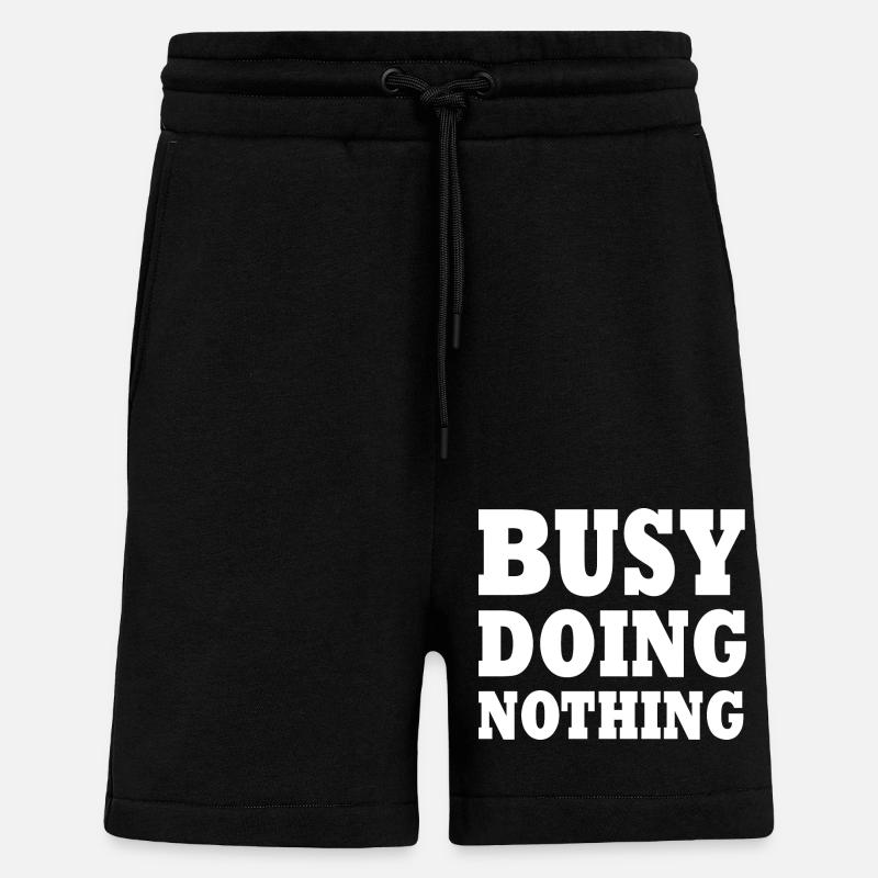 busy doing nothing - Shorts - made by SPREAD - SOLID BLACK