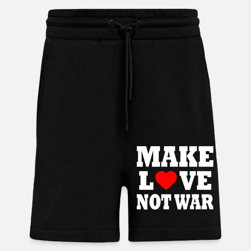 Make love not war - Shorts - made by SPREAD - SOLID BLACK