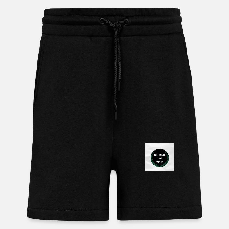 No Rules just vibes  - Shorts - made by SPREAD - SOLID BLACK