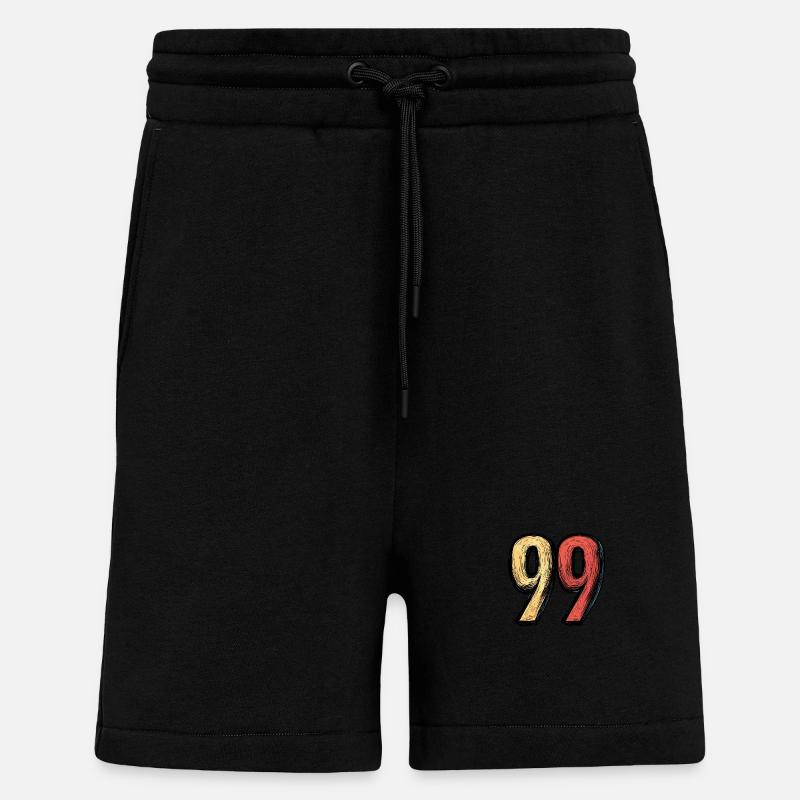 Bande dessinée à 99 chiffres - Short bio décontracté fabriqué en UE - SOLID BLACK