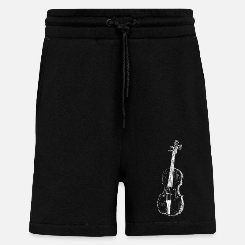 violon - Short bio décontracté fabriqué en UE - SOLID BLACK