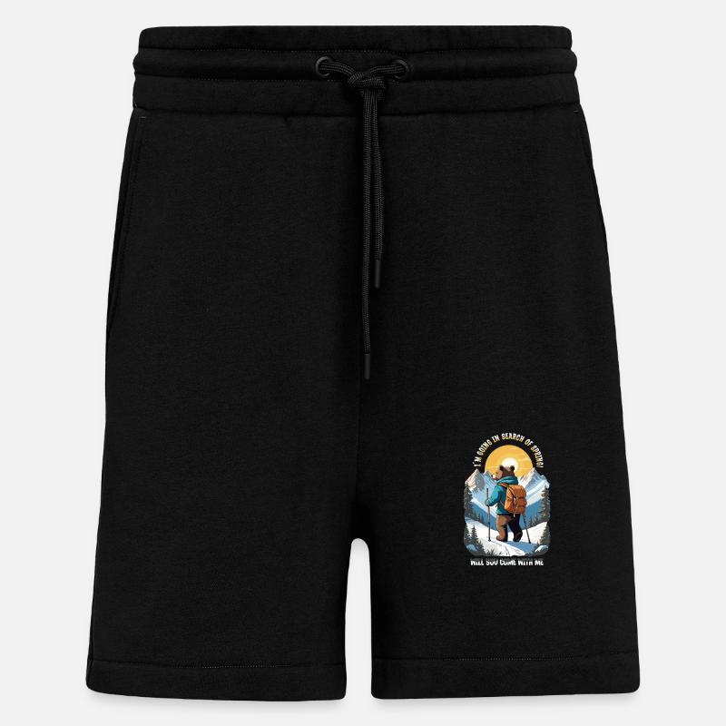 L’ours cherche le printemps - Short bio décontracté fabriqué en UE - SOLID BLACK