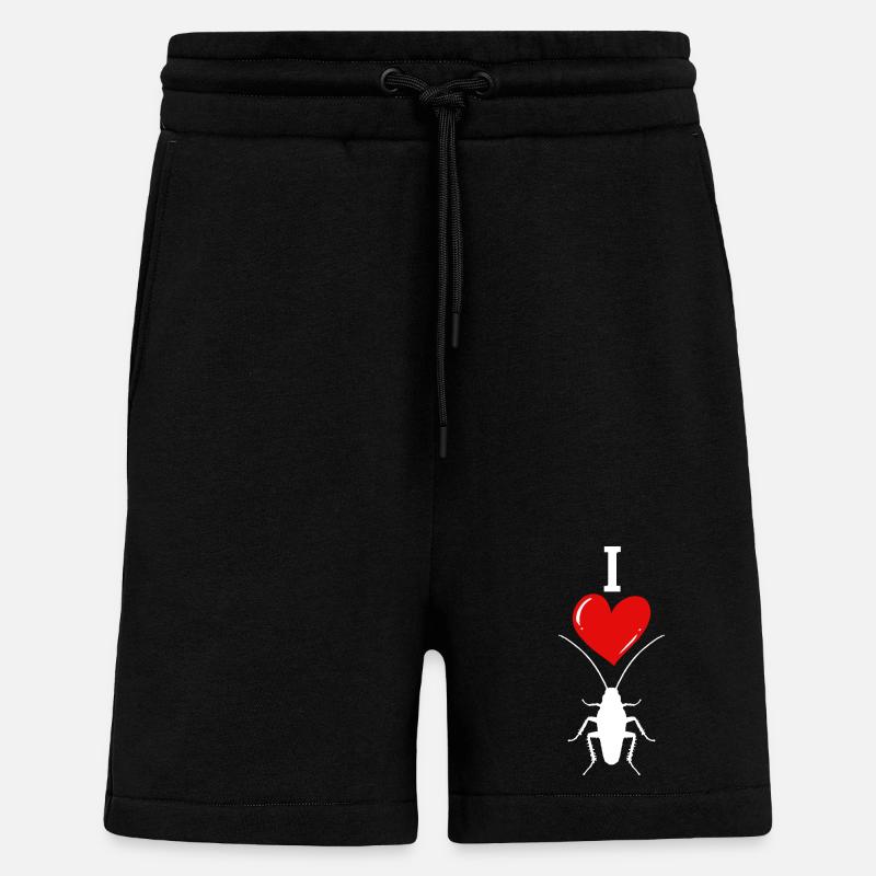 insecte cafard - Short bio décontracté fabriqué en UE - SOLID BLACK