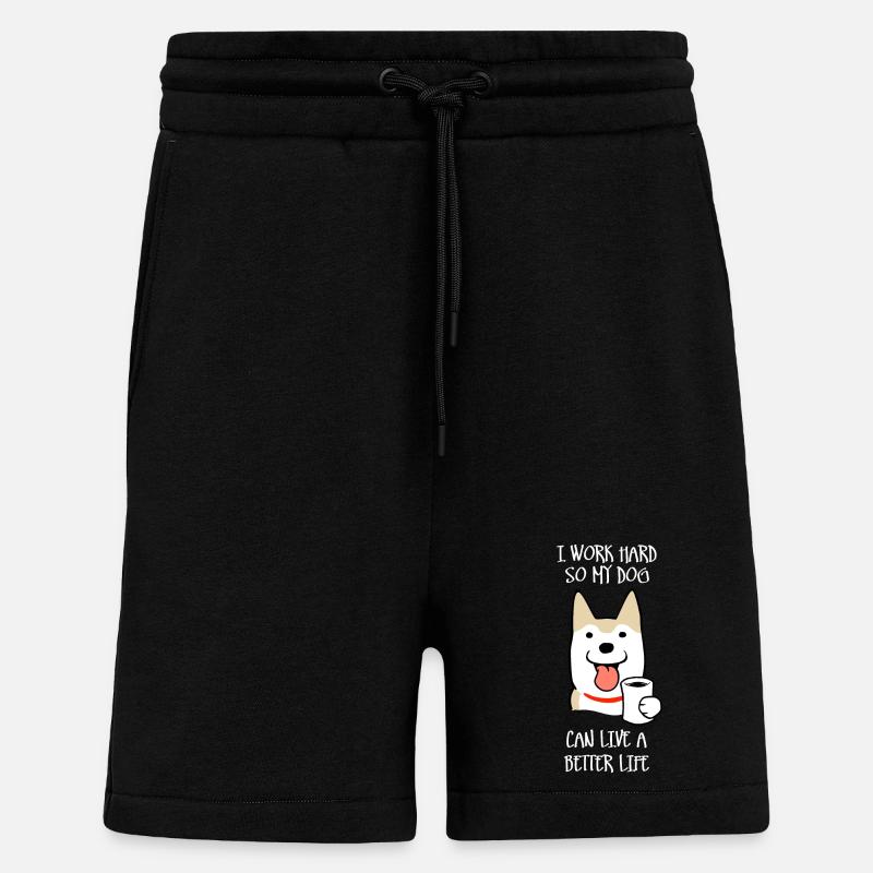 Ich arbeite hart (dunkel) - Shorts - made by SPREAD - SOLID BLACK