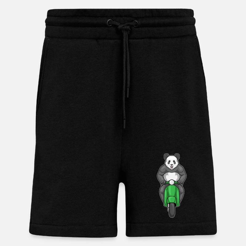 Trottinette Panda - Short bio décontracté fabriqué en UE - SOLID BLACK