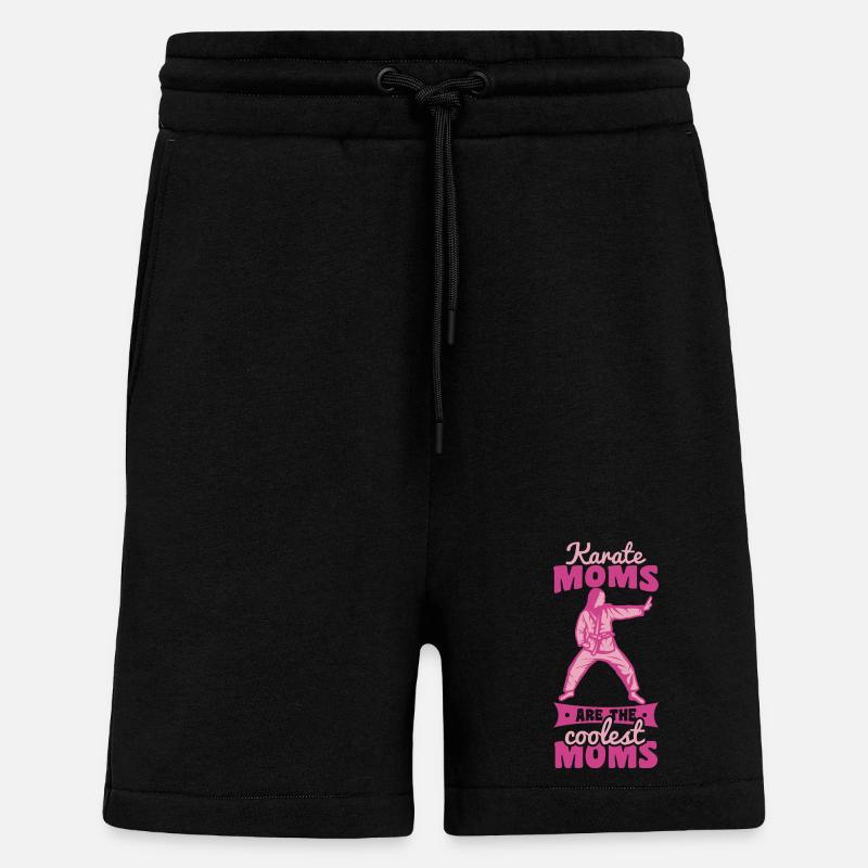 Karate-mor - Organic relaxed shorts made in EU - SOLID BLACK