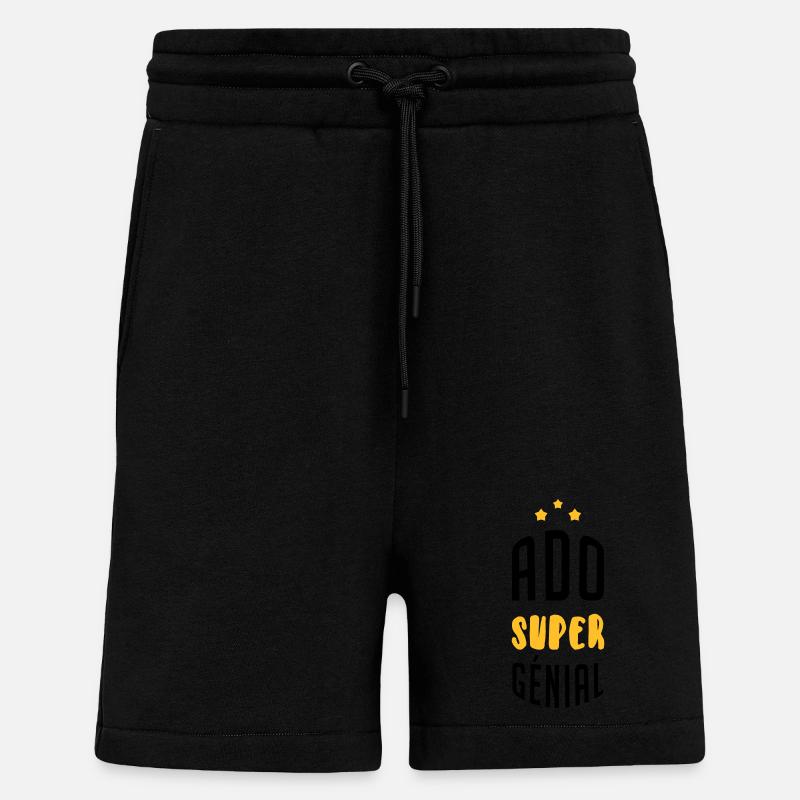 adolescent / enfant / ado / adolescente - Short bio décontracté fabriqué en UE - SOLID BLACK