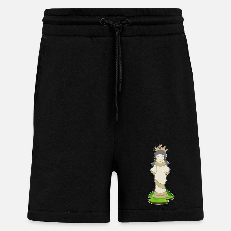 Pièce d’échecs Queen Chess - Short bio décontracté fabriqué en UE - SOLID BLACK
