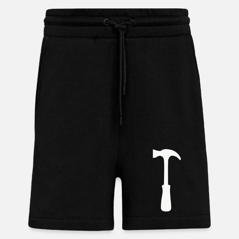 Silhouette du marteau - Short bio décontracté fabriqué en UE - SOLID BLACK