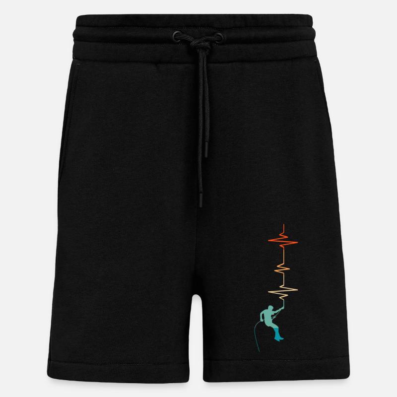 Heartbeat Climbing - Geschenkidee - Shorts - made by SPREAD - SOLID BLACK