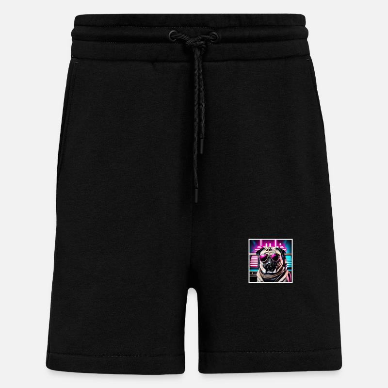 Cool Pug - Shorts - made by SPREAD - SOLID BLACK