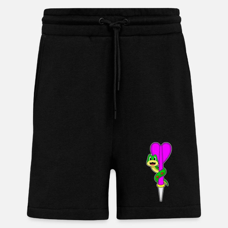 Fléchette serpent - Short bio décontracté fabriqué en UE - SOLID BLACK