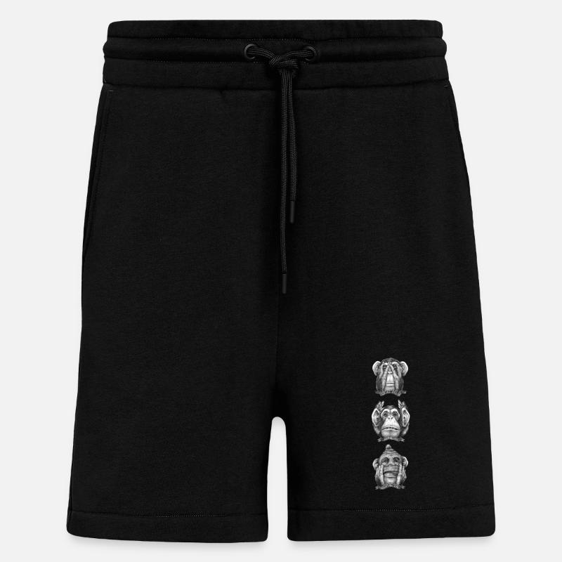 Three Monkeys: Seeing All the Evil - Shorts - made by SPREAD - SOLID BLACK