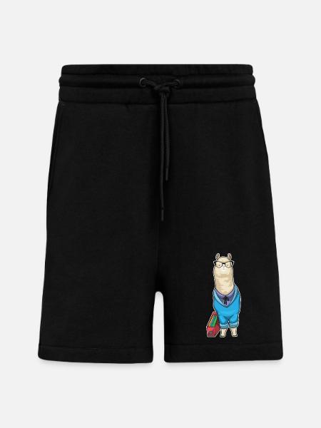 Alpaca Secretary Folder Office - Shorts - made by SPREAD - SOLID BLACK