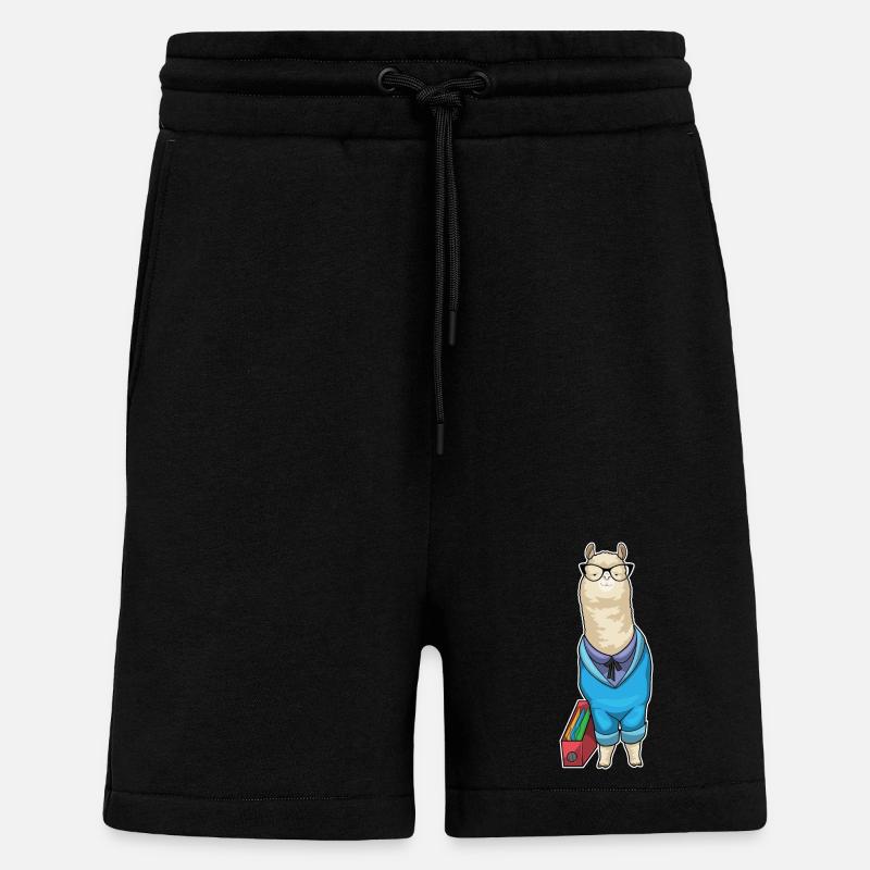 Alpaca Secretary Folder Office - Shorts - made by SPREAD - SOLID BLACK