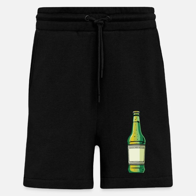 Beer Bottle Beer Drinking Icon - Shorts - made by SPREAD - SOLID BLACK
