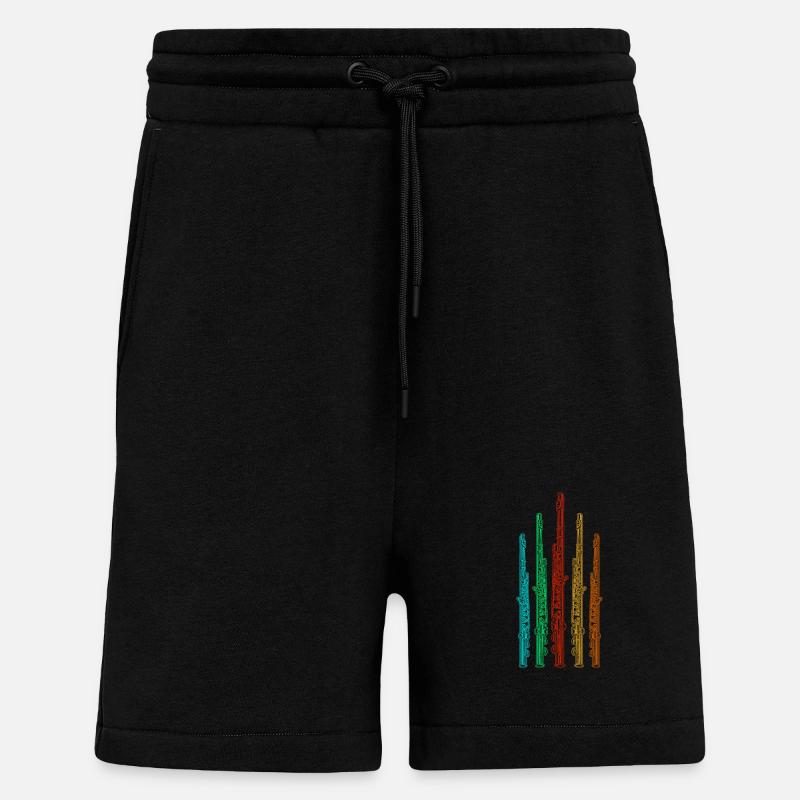 Joueur de flûte - Short bio décontracté fabriqué en UE - SOLID BLACK